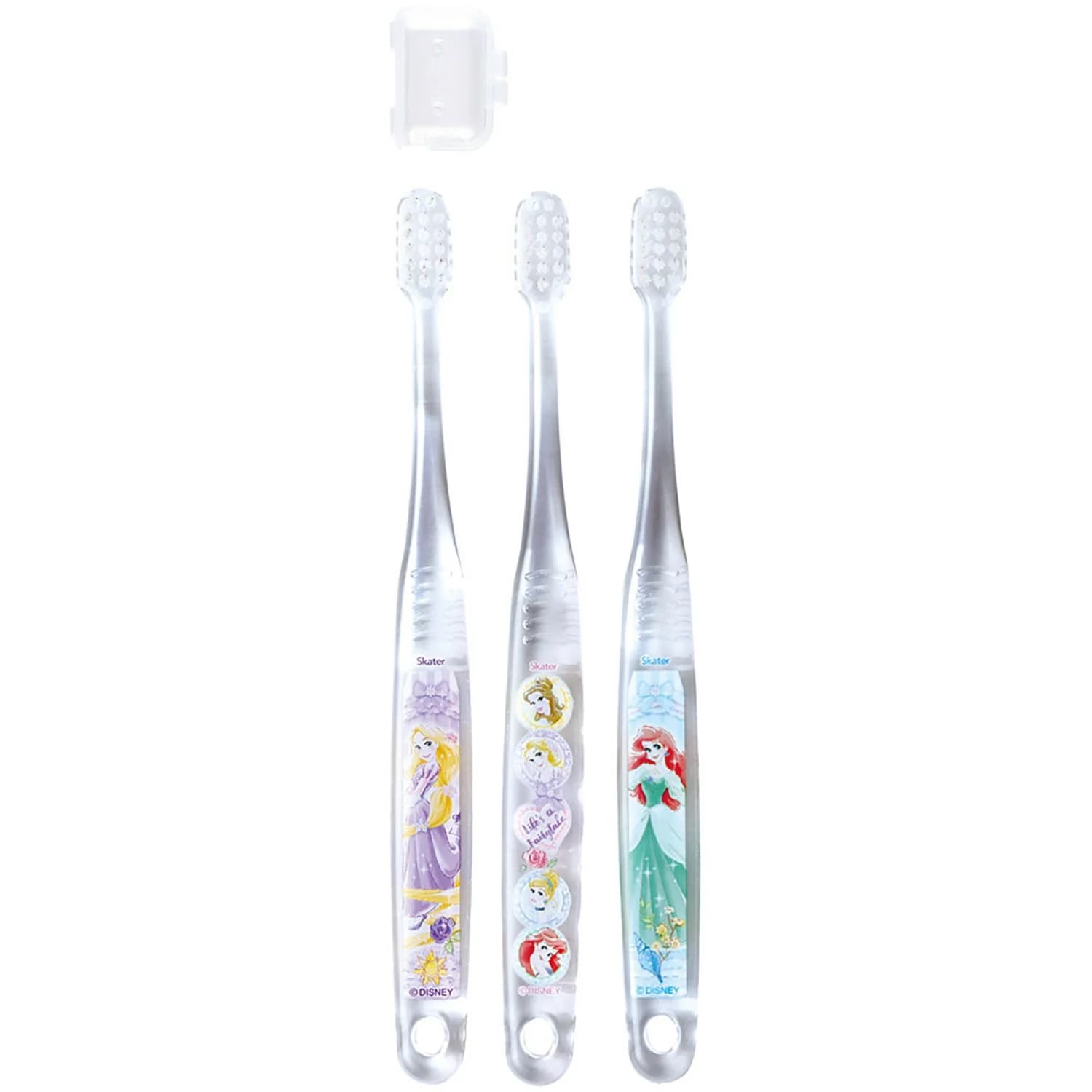 Toothbrush for kindergarteners 3-5 years old, soft, clear, set of 3 Disney Pr...