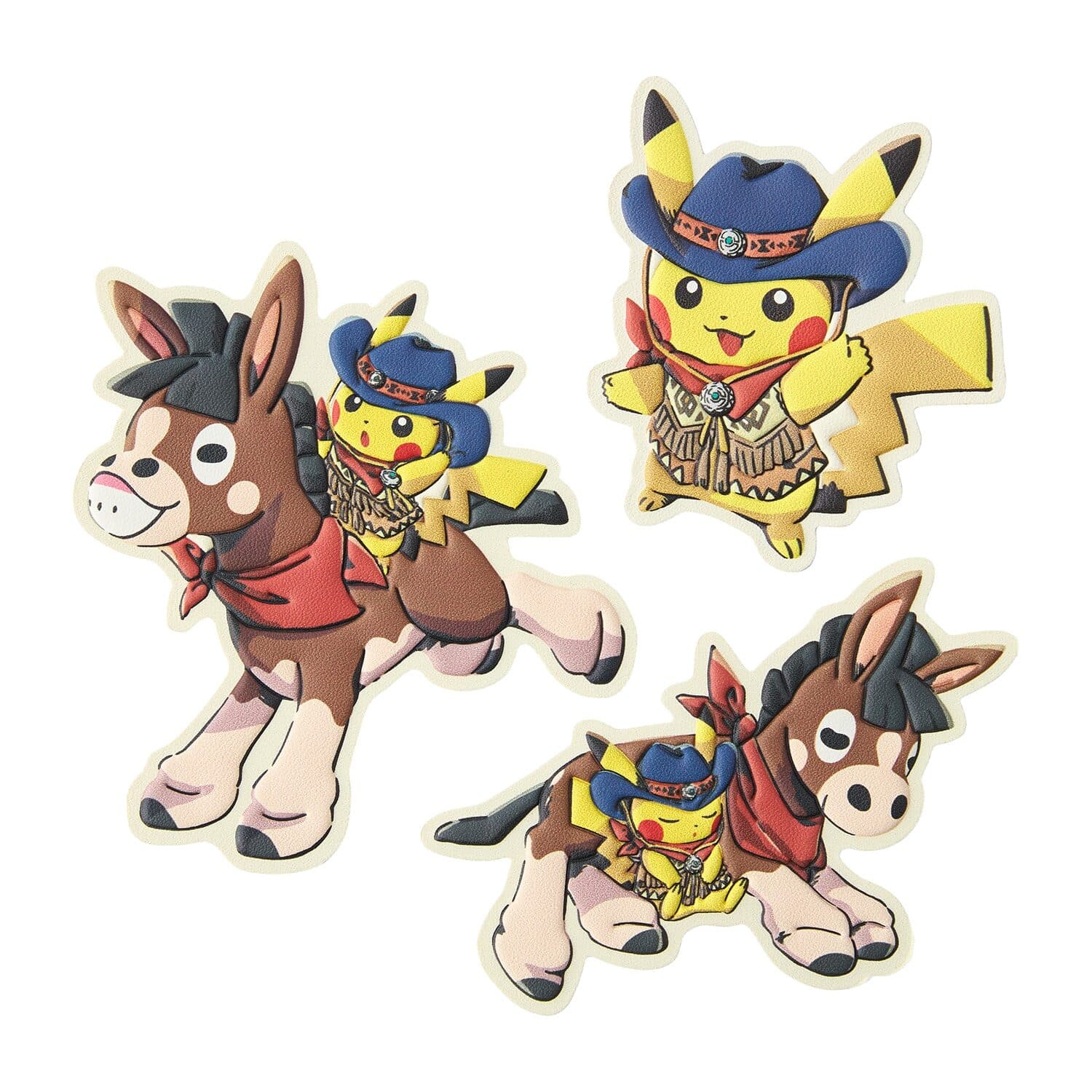Leather style sticker set Run Run! Desert