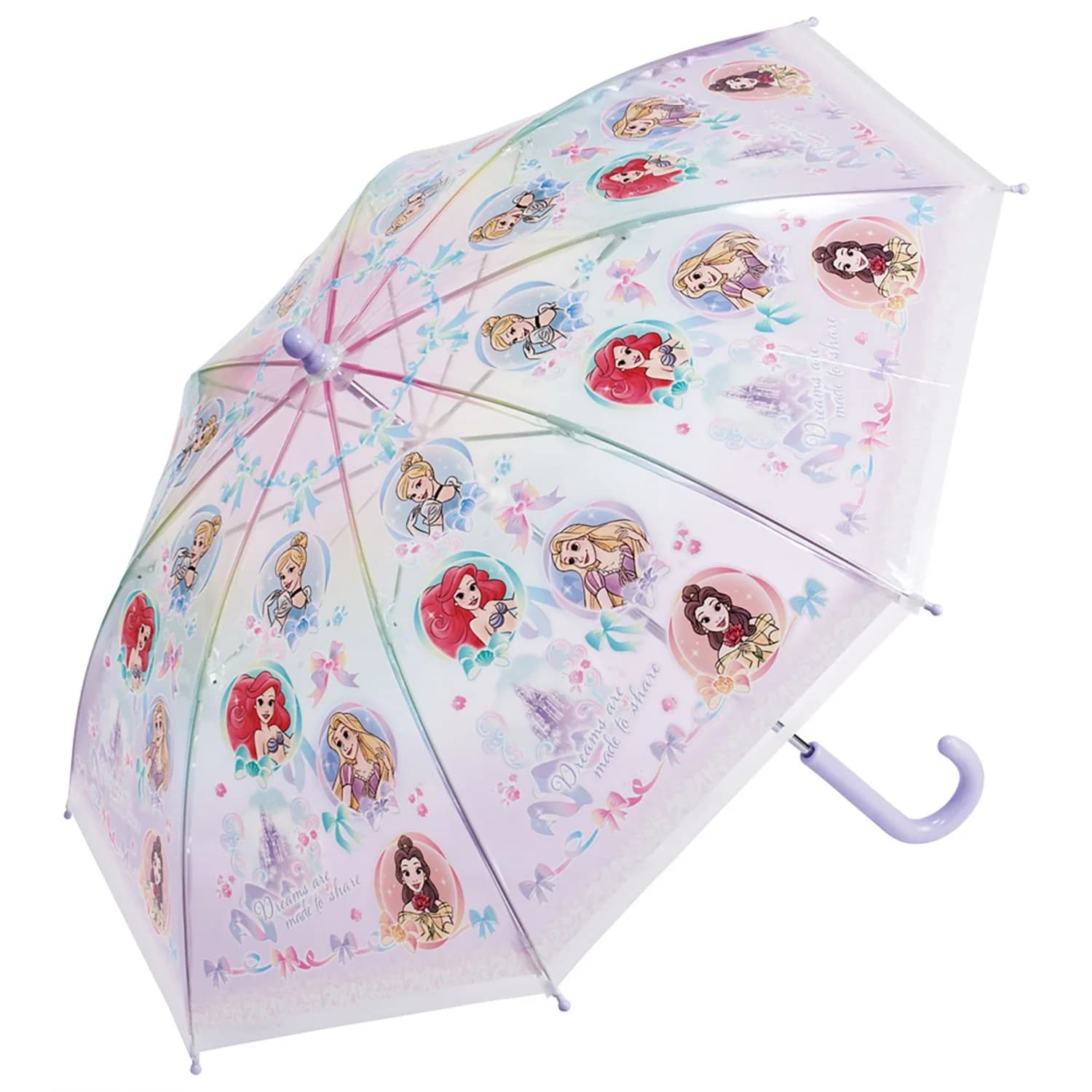 Vinyl Umbrella for Children 45cm Disney Princess 3 Girls 5~6 years old 105~11...