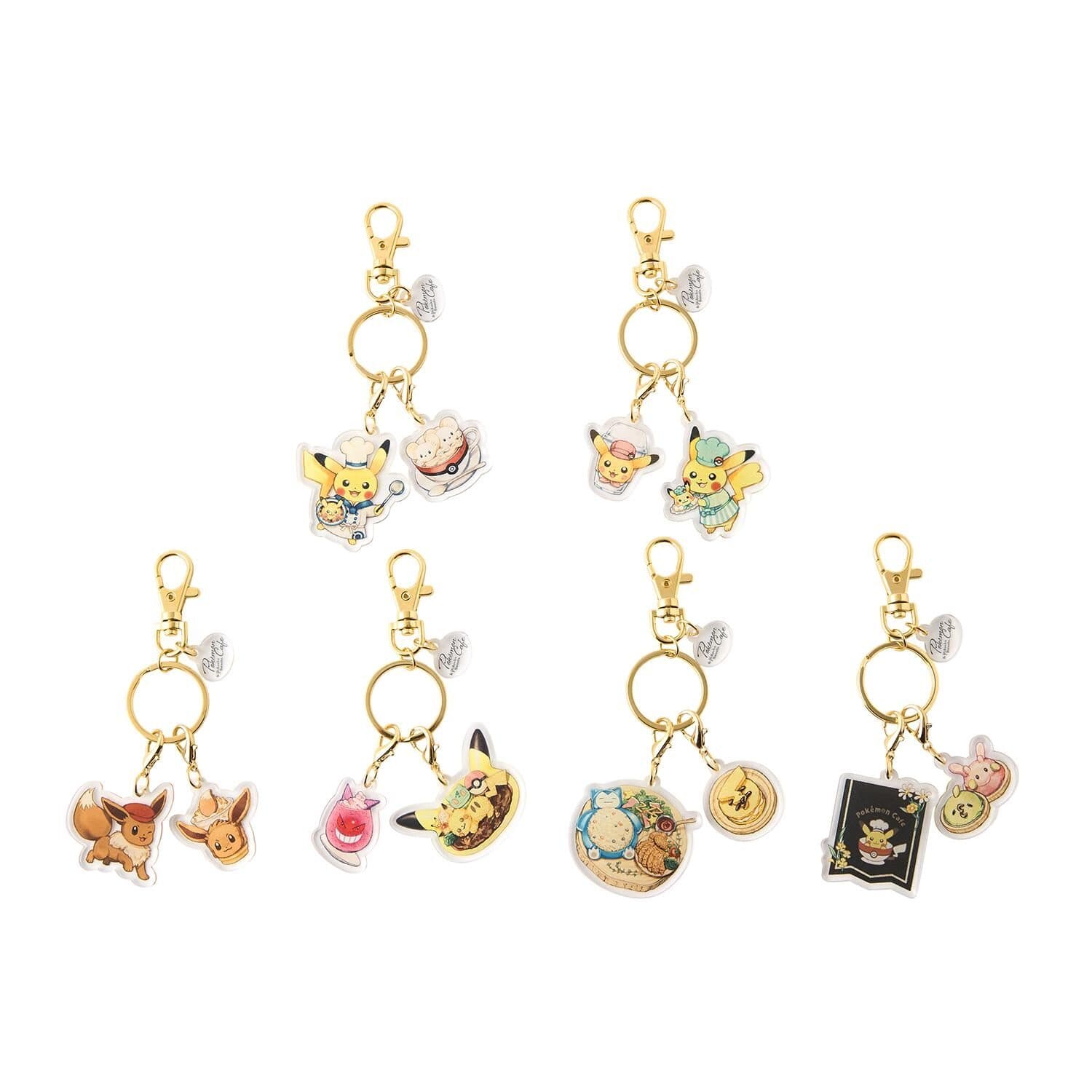 Acrylic keychain collection Pokémon Cafe & Pikachu Sweets BOX